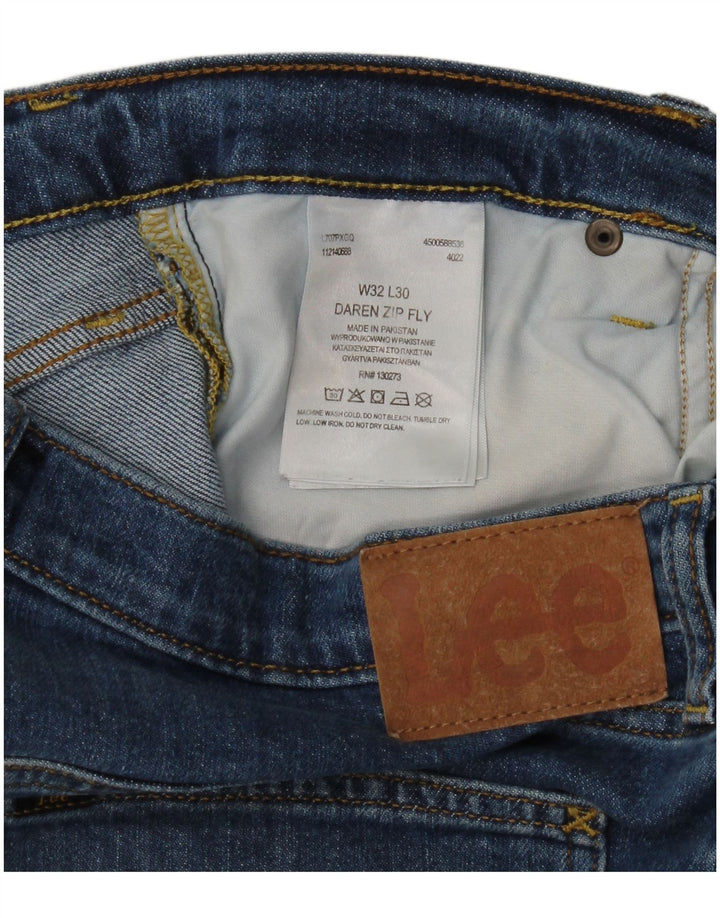 Jeans dritti Lee Daren Zip Fly da donna W32 L30 cotone blu