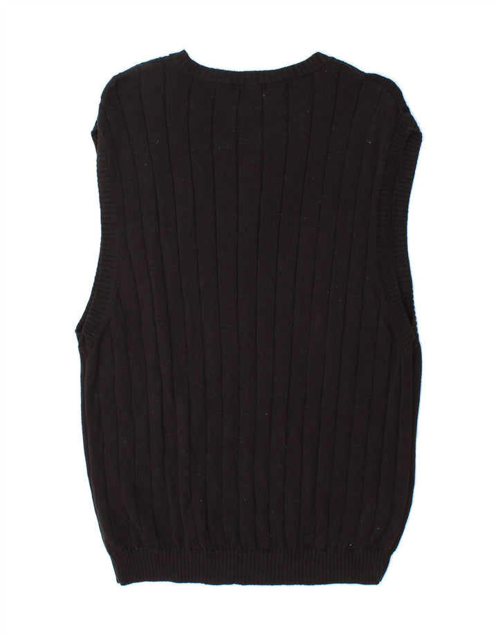 IZOD Mens Vest Tank Top Medium Black Cotton Vintage Izod and Second-Hand Izod from Messina Hembry 