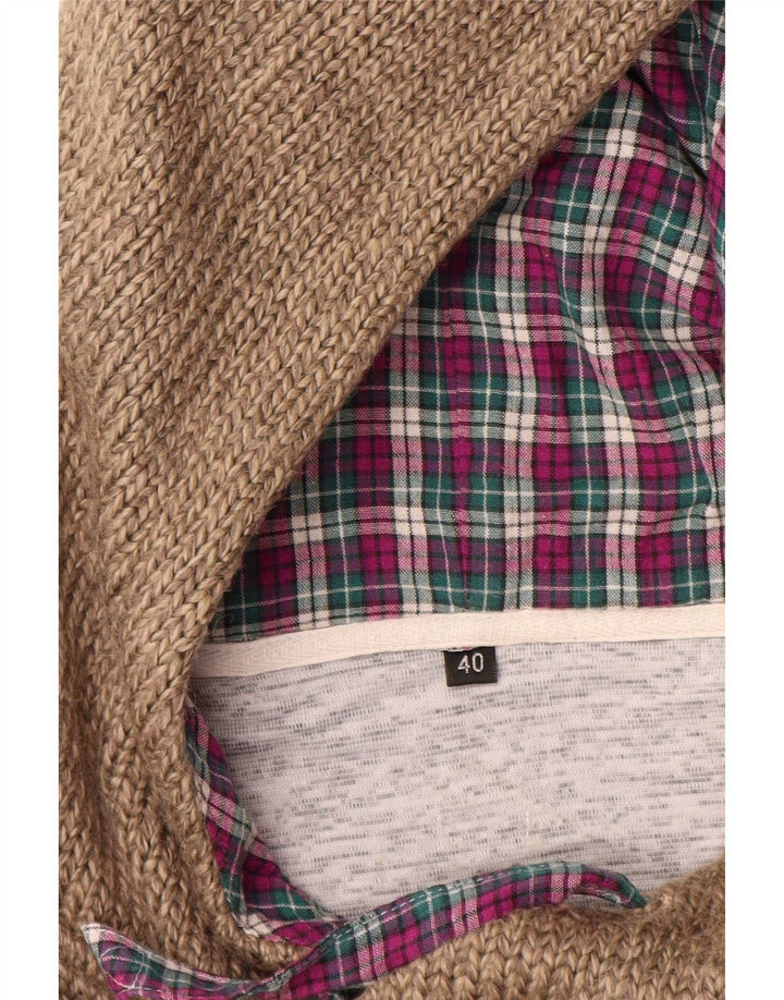 Maglione vintage da uomo con cappuccio taglia 40 in acrilico beige medio