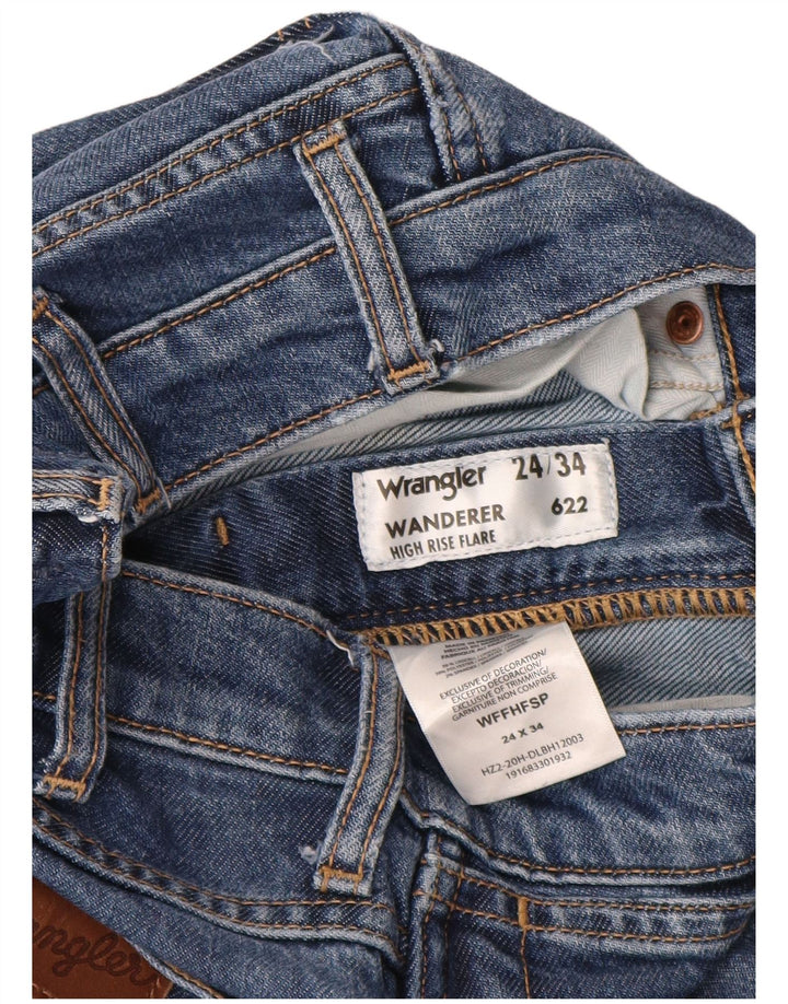 Jeans WRANGLER da donna svasati a vita alta Wanderer W24 L34 Lyocell blu