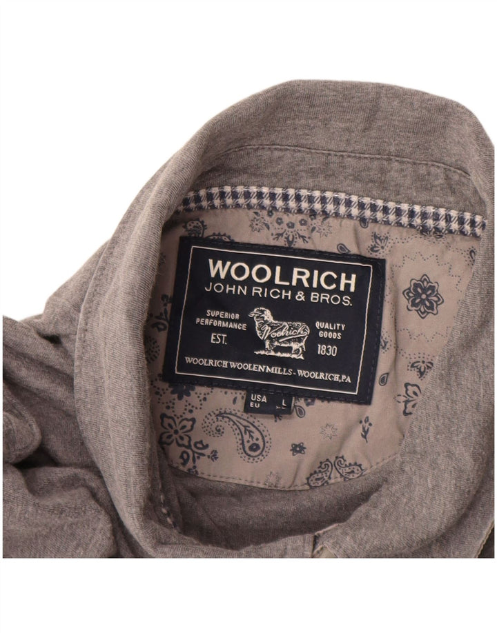 Polo da uomo Woolrich XL in cotone grigio