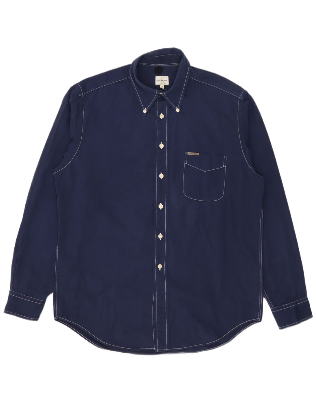 Camicia da uomo Calvin Klein Jeans blu navy medio