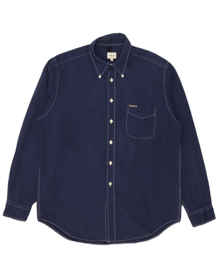 Camicia da uomo Calvin Klein Jeans blu navy medio