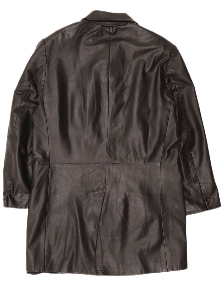 Cappotto Uomo In Pelle Airone Libero Conbipel IT 48 Medio Pelle Nera