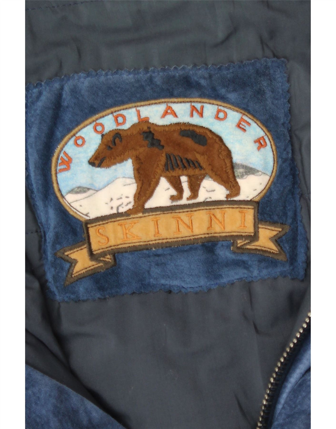 Giacca vintage in pelle scamosciata da uomo IT 50 grande blu modal