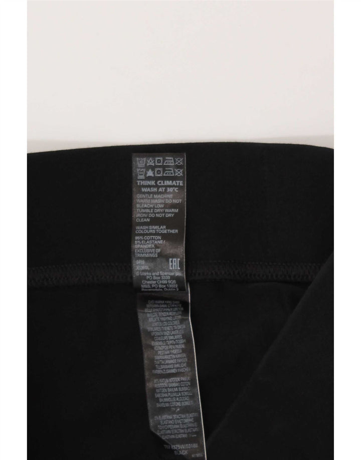 Leggings da donna Marks & Spencer UK 12 cotone nero medio