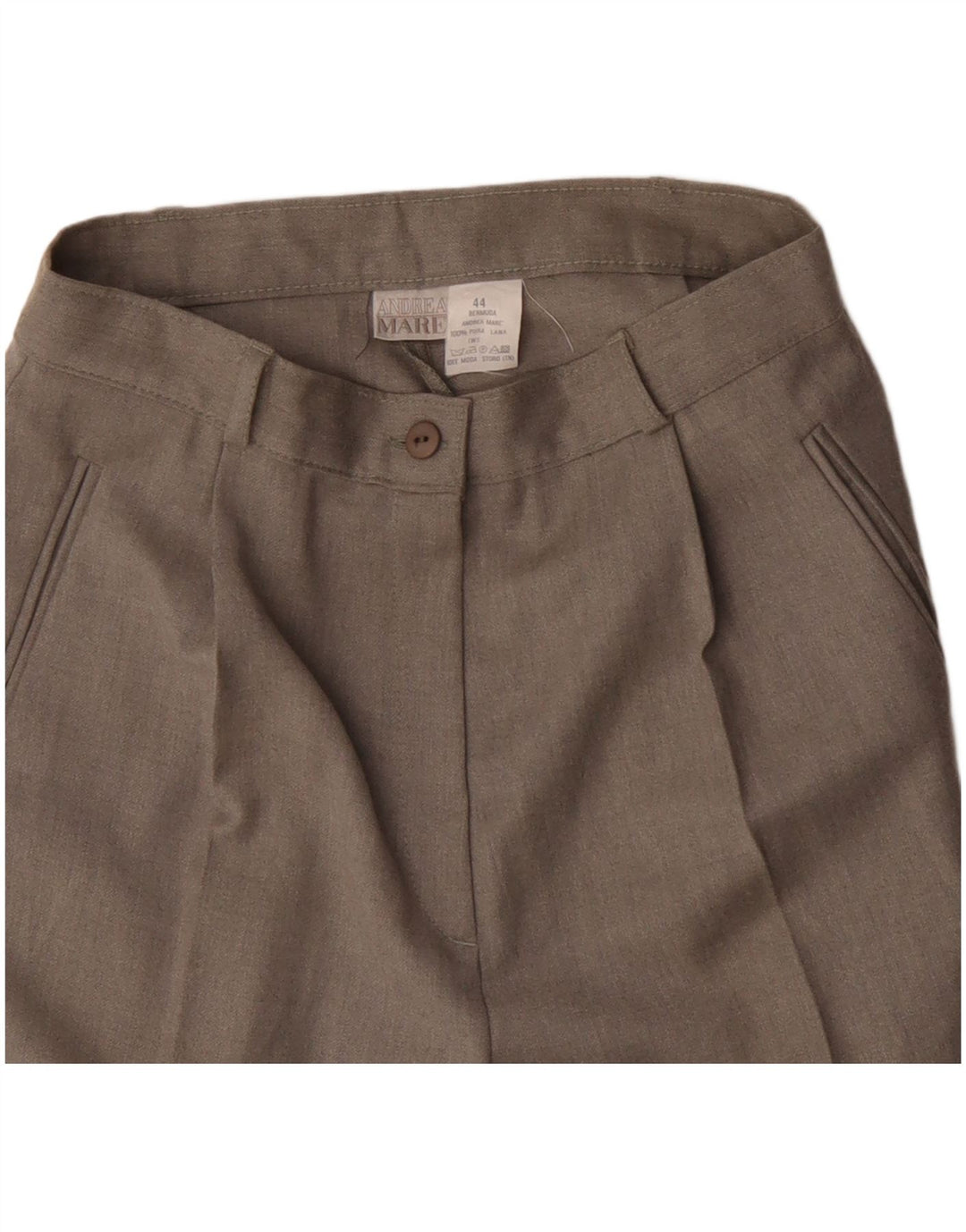 Bermuda da donna a vita alta con ancoraggio Andrea Mare IT 44 medio W28 grigio