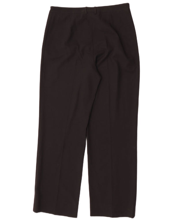Pantaloni casual dritti da donna Burberry UK 12 Medium W30 L30 Lana nera