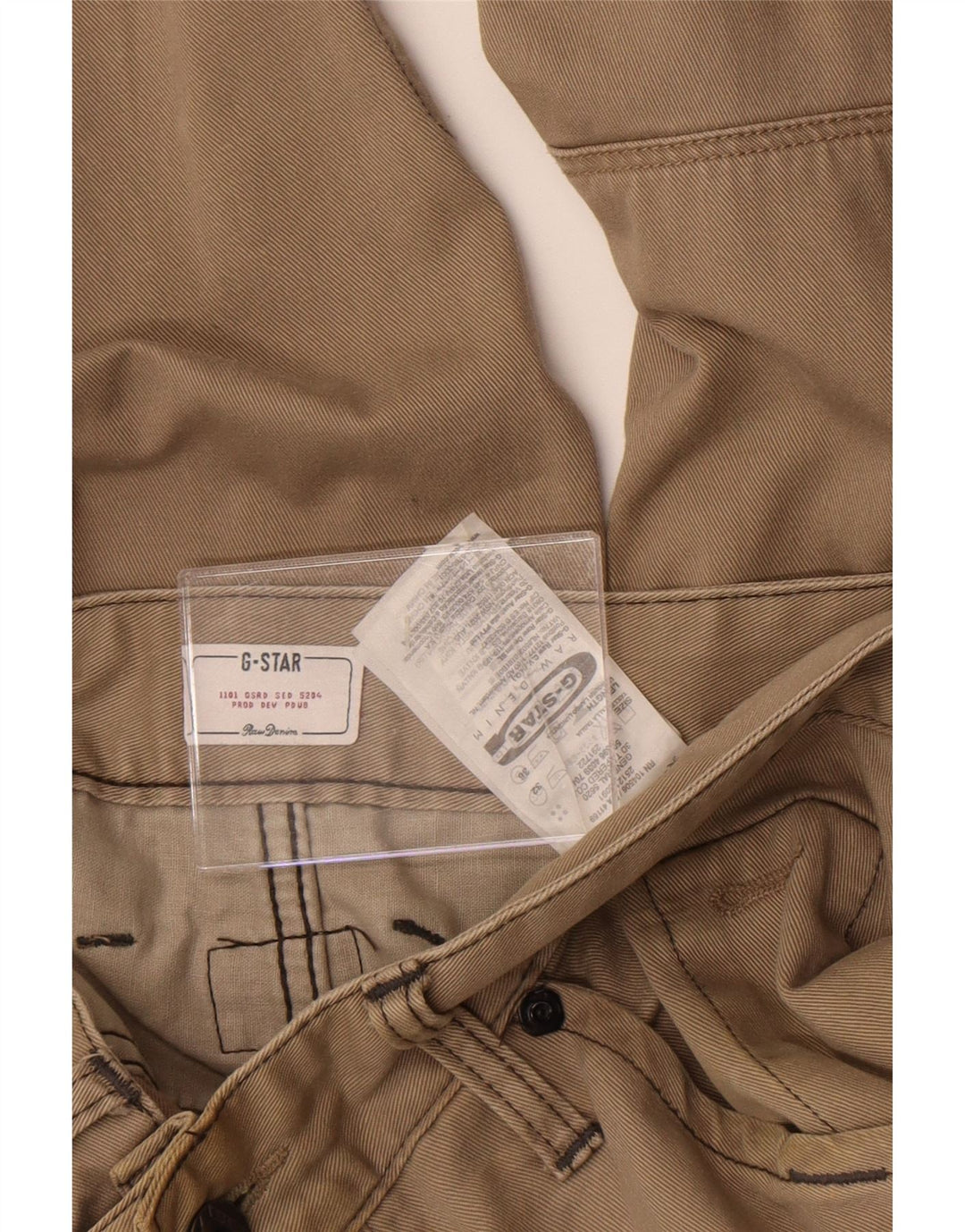 Pantaloni cargo dritti da uomo G-Star W32 L36 in cotone beige