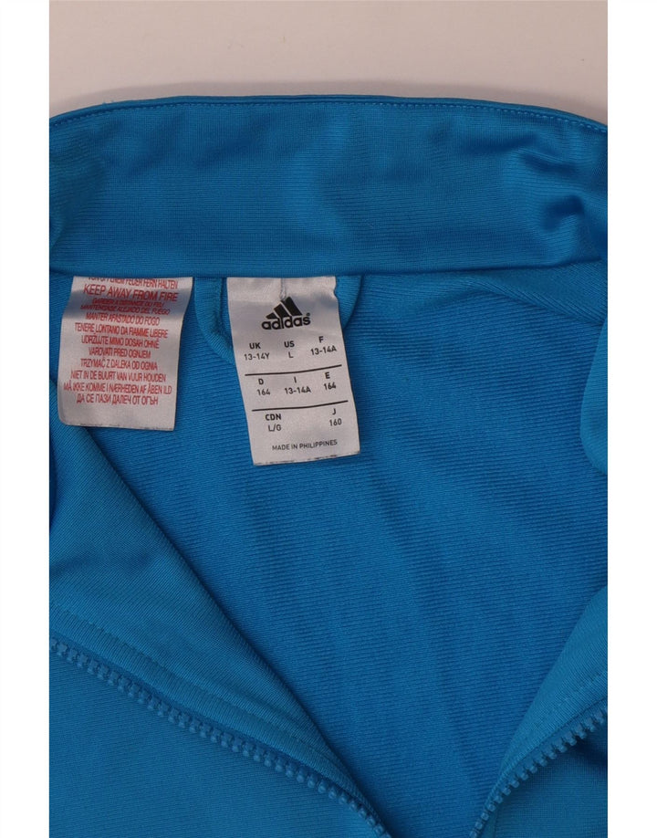 Giacca Top della tuta da ragazzo ADIDAS 13-14 anni in poliestere blu