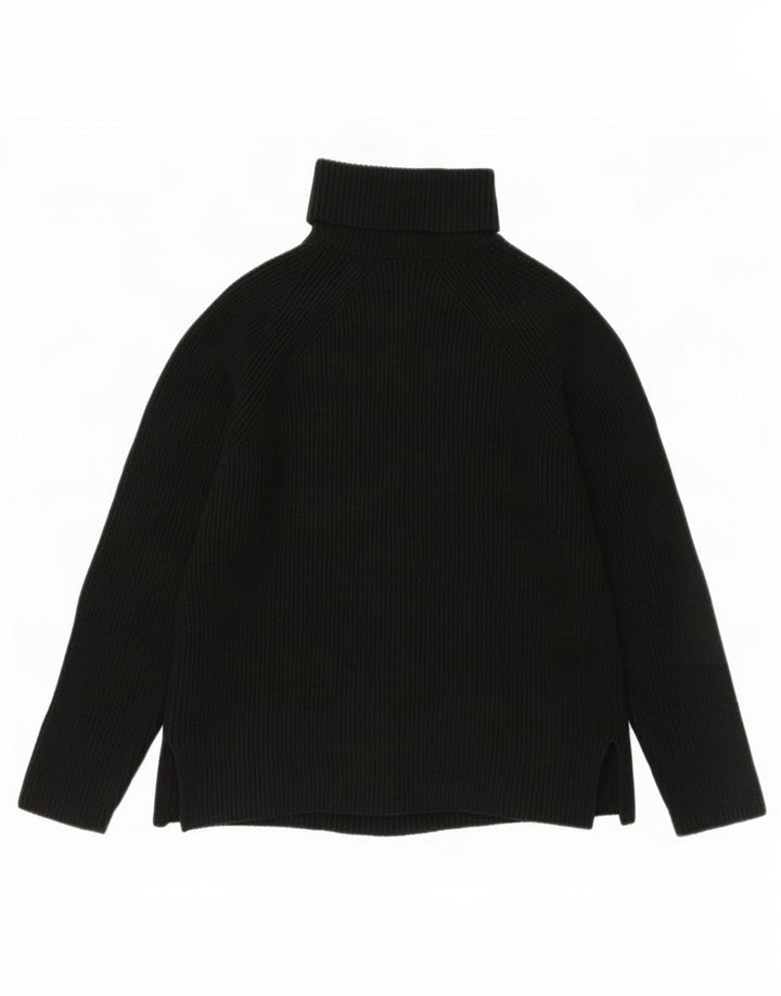Maglione maglione a collo alto da donna Marks & Spencer UK 14 viscosa nera media