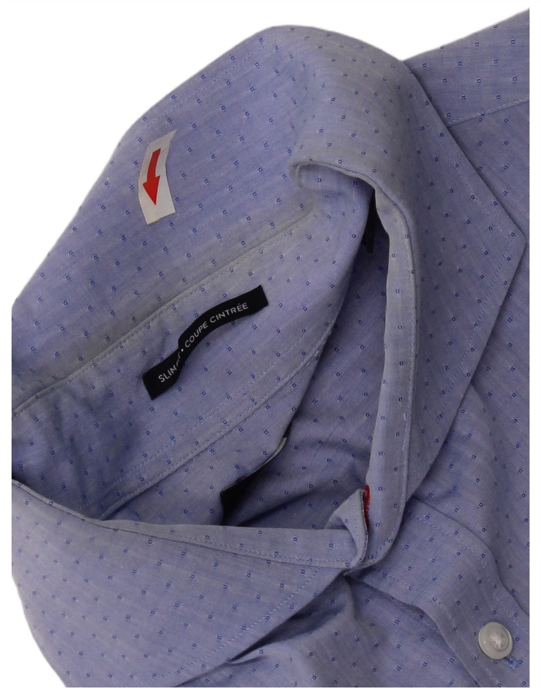 Camicia slim fit da uomo Tommy Hilfiger taglia 16 grande blu geometrico