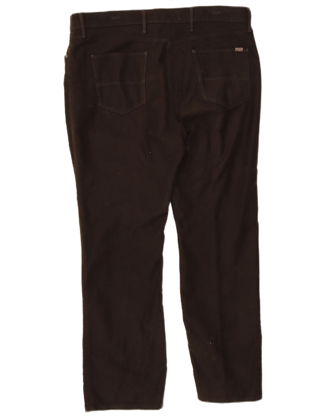 Pantaloni casual vestibilità regolare da uomo Marks & Spencer W38 L29 cotone marrone