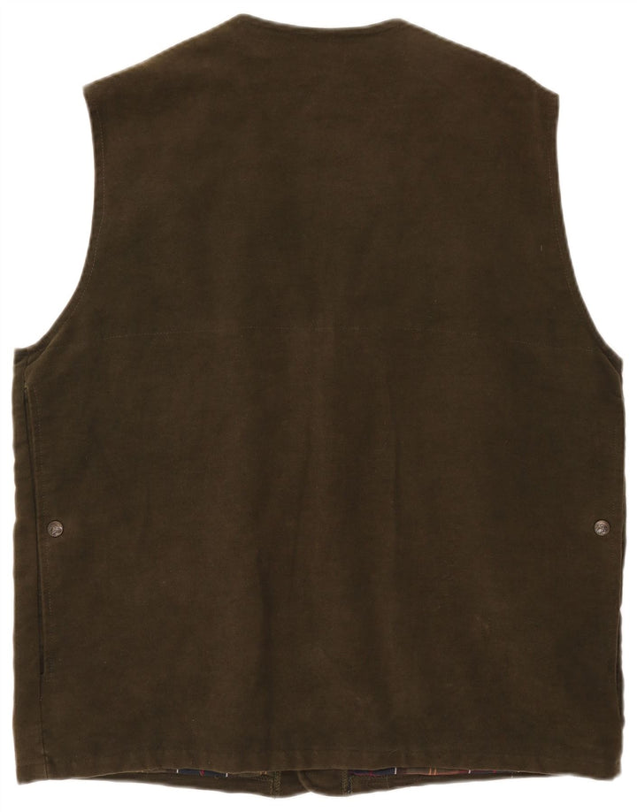 Gilet da uomo VINTAGE UK 42 XL cotone kaki