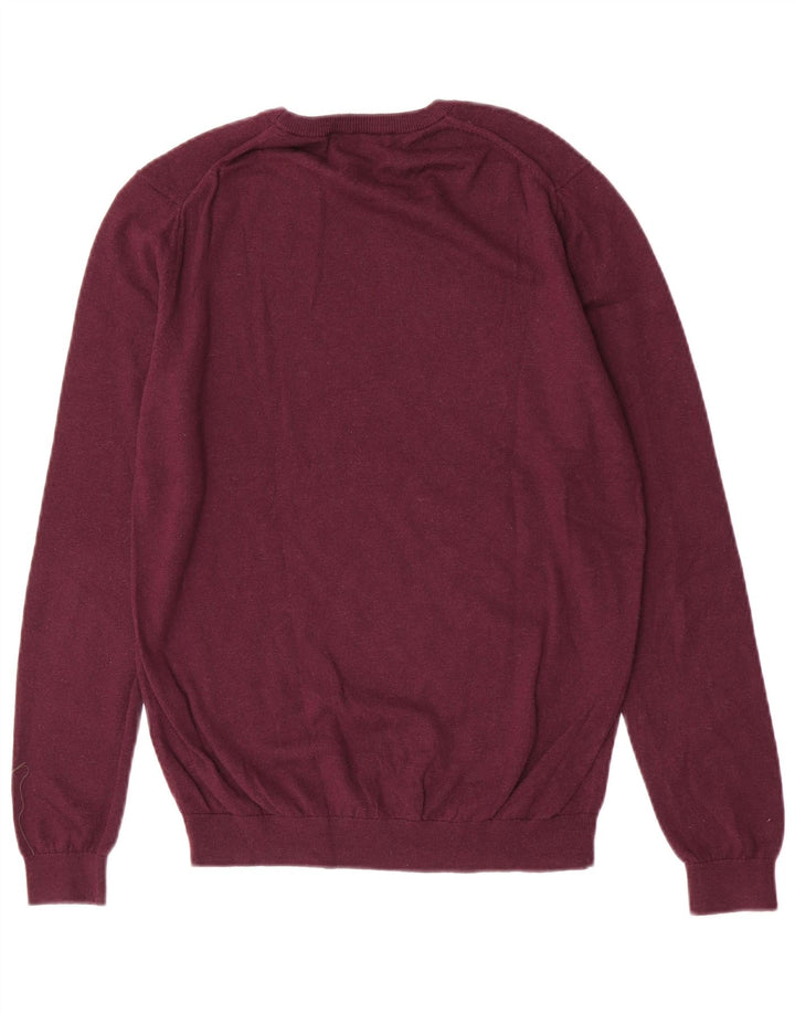 Maglione da uomo girocollo Reiss in lana marrone medio medio