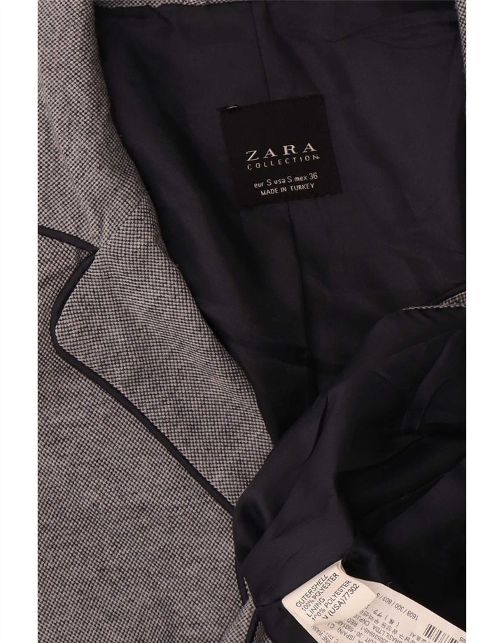Giacca blazer da uomo a 2 bottoni Zara UK 36 piccola in poliestere grigio