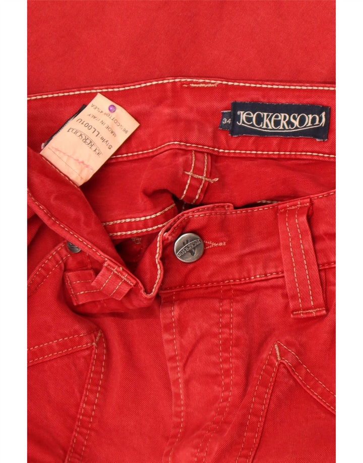 Jeans dritti da uomo Jeckerson W34 L34 cotone rosso