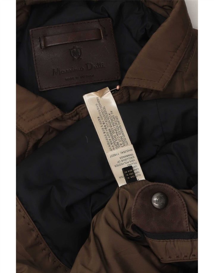 Giacca trapuntata da uomo Massimo Dutti UK 42 XL Poliestere marrone
