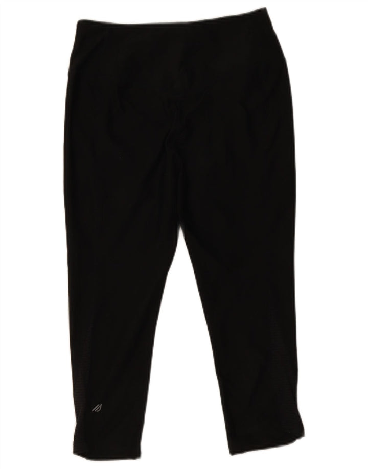 Leggings Capri da donna Eddie Bauer UK 10 piccolo poliestere nero