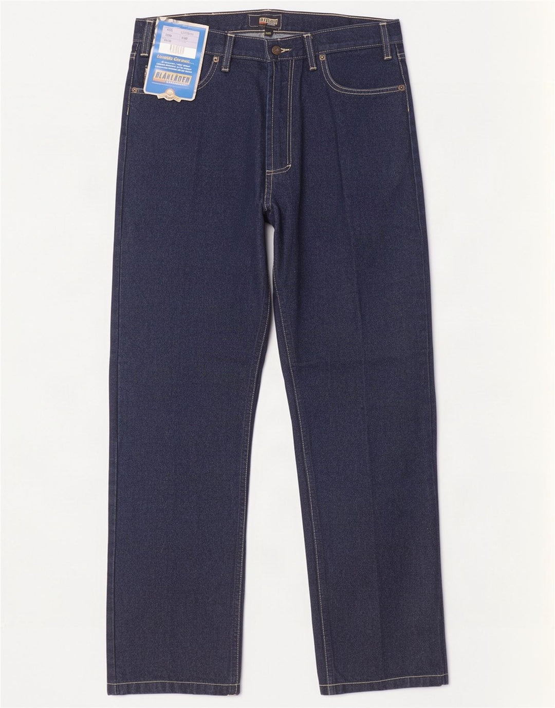 Jeans dritti da uomo Blaklader W34 L32 cotone blu navy