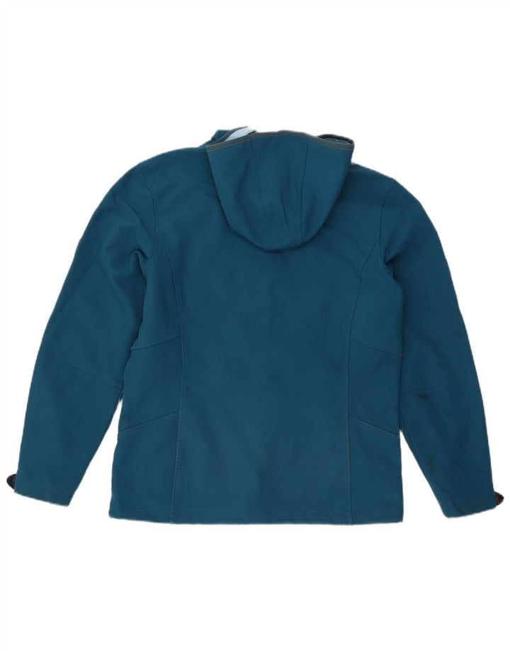 Giacca a vento con cappuccio per ragazze Jack Wolfskin 15-16 anni in poliestere blu