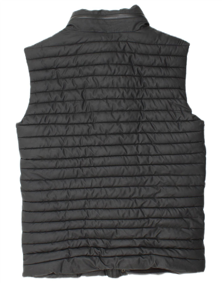 SUPERDRY Mens Padded Gilet UK 40 Large Black Polyester