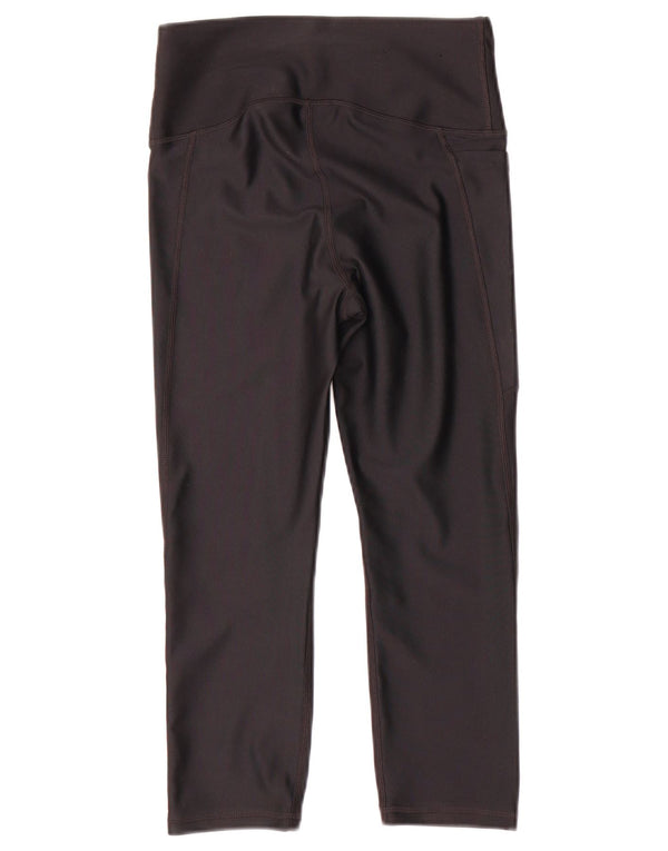 Under Armour Womens Heat Gear Capri Leggings UK 8 Small Poliestere Nero