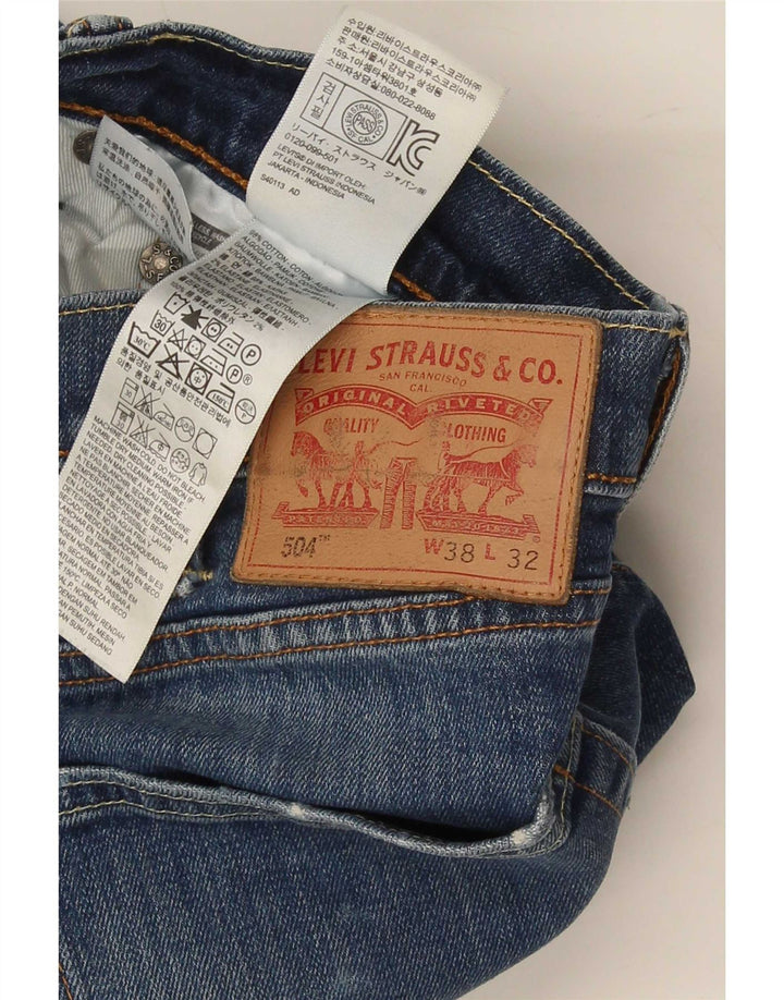 Levi's Uomo 504 Jeans dritti W38 L32 Cotone Blu