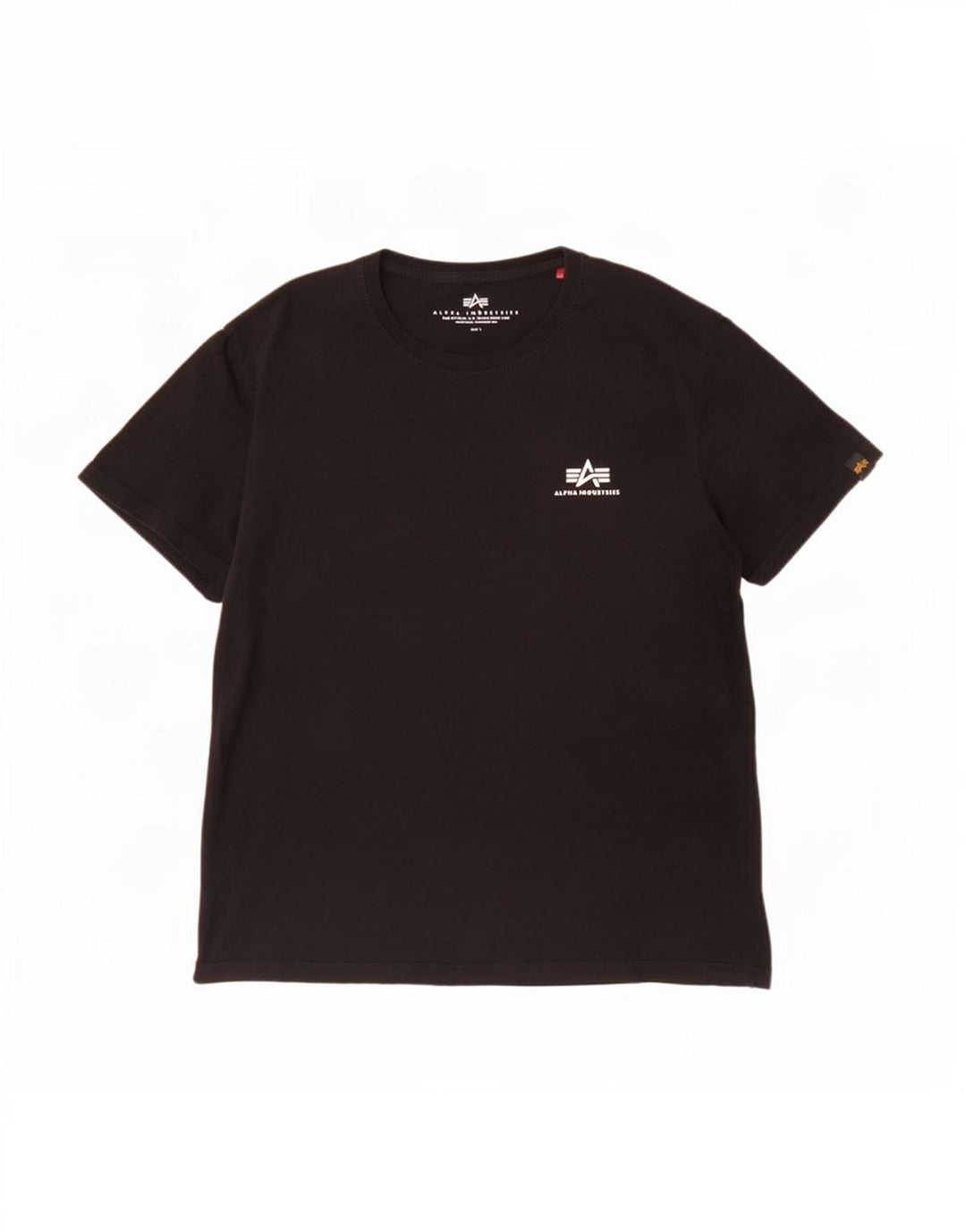T-shirt da uomo Alpha Industries Top grande in cotone nero