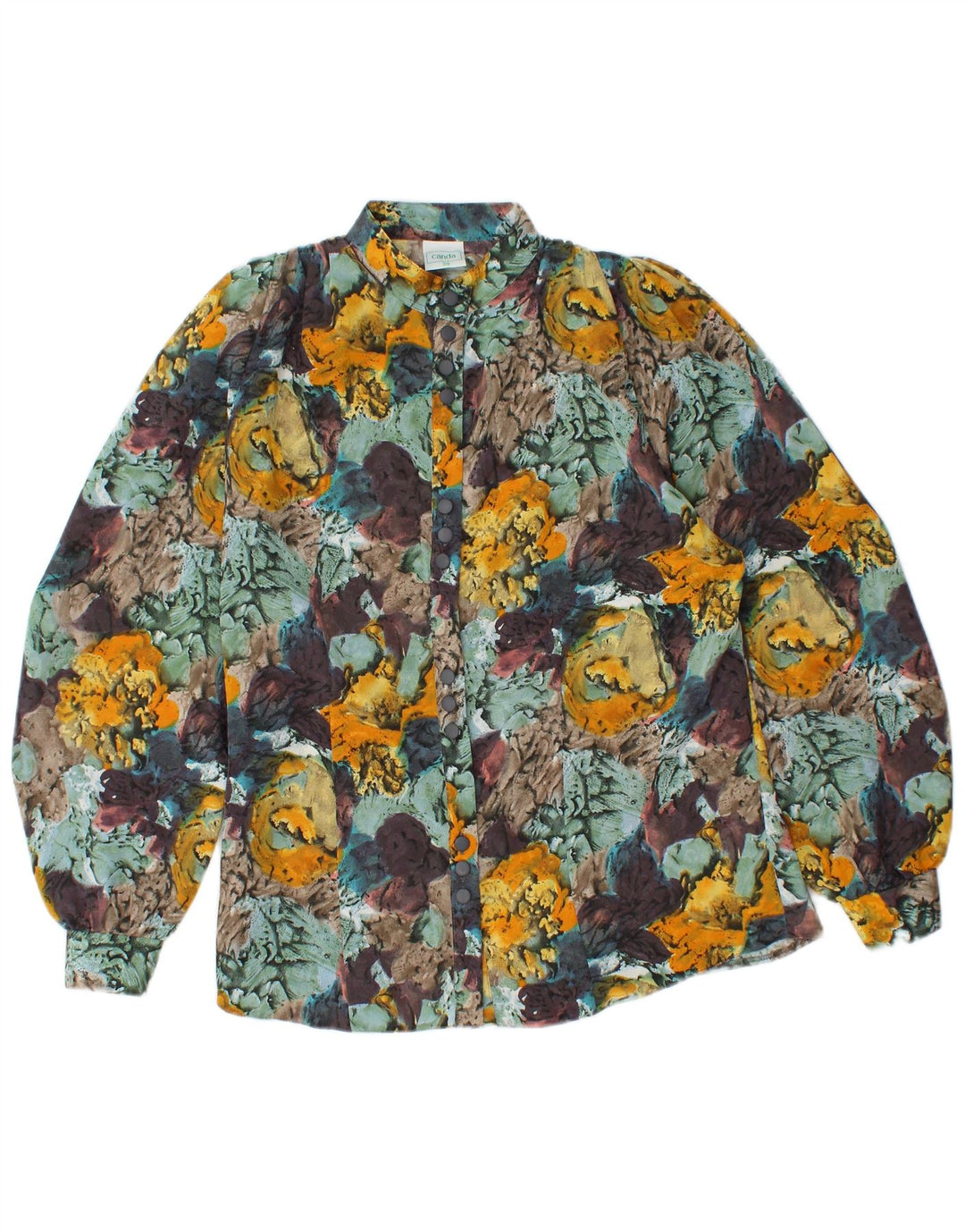 CANDA Womens Abstract Pattern Shirt Blouse EU 38 Medium Multicoloured