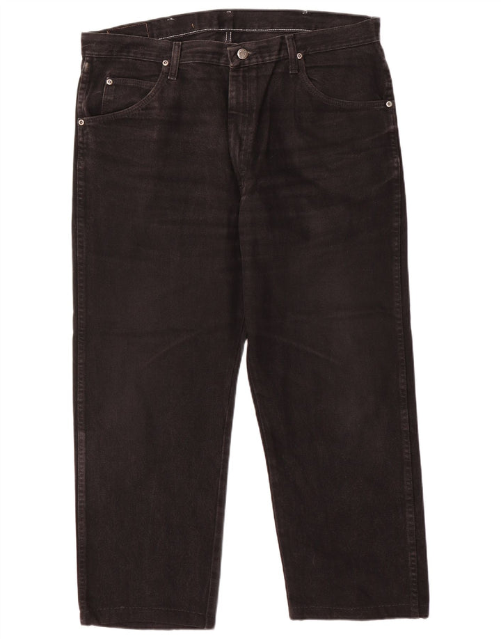 Jeans dritti da uomo Wrangler W38 L26 cotone nero
