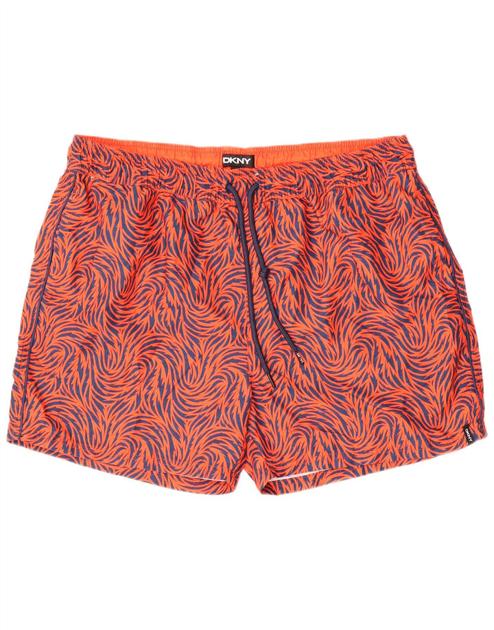 Pantaloncini da bagno da uomo Dkny 2XL Poliestere geometrico arancione