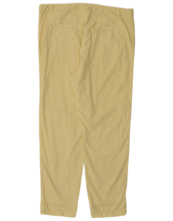 Pantaloni chino dritti da donna Marks & Spencer UK 18 XL W38 L30 Giallo