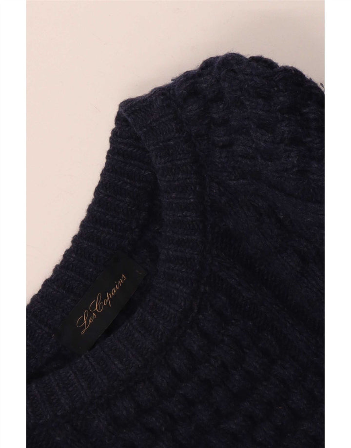 Maglione maglione girocollo da uomo vestibilità regolare Les Copains piccolo blu navy