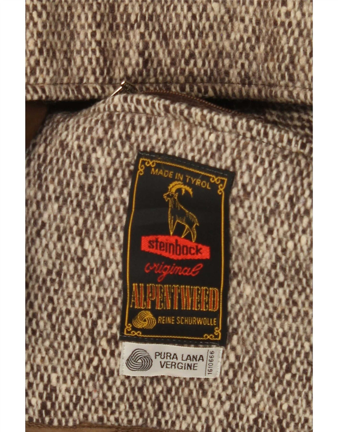 Steinbock Mens Bomber Windbreaker Jacket UK 40 Large Brown Flecked Wool