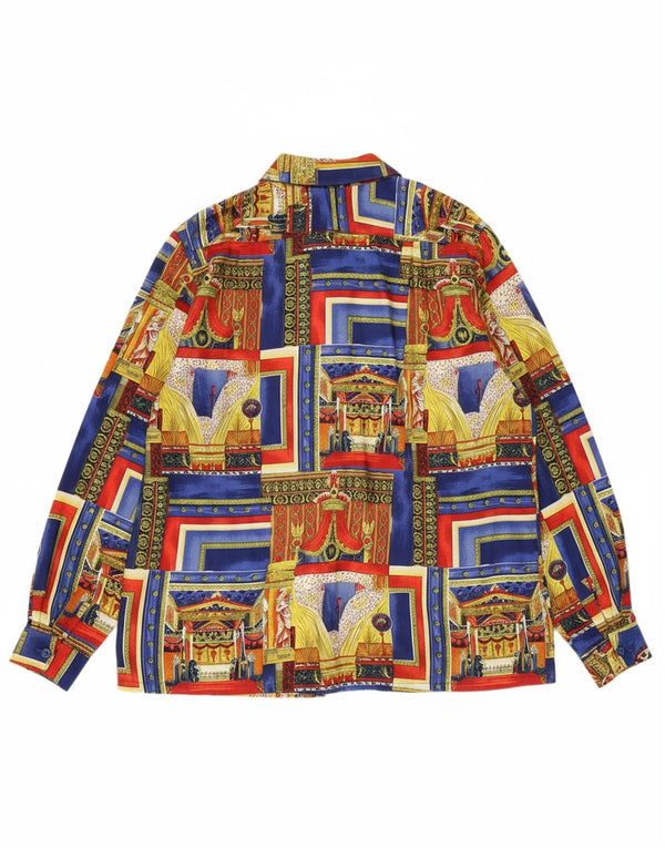 Camicia da donna con motivo astratto VINTAGE UK 18 XL multicolore