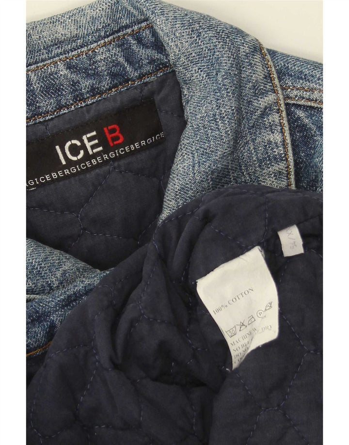 Giacca in denim da uomo Iceberg IT 54 2XL Blu cotone