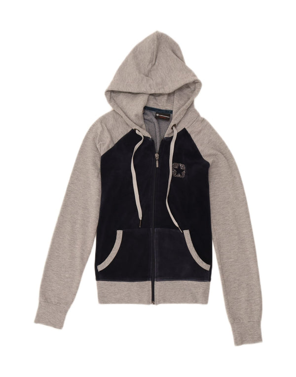 Maglione con cappuccio e zip per ragazze Converse 11-12 anni Colorblock grigio medio