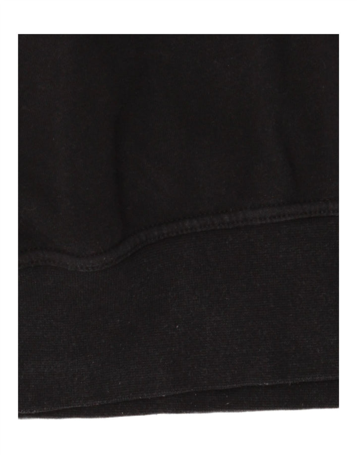 Felpa corta Nike da donna con grafica, maglione UK 12, cotone nero medio
