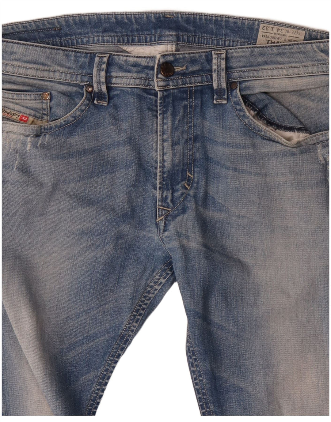 Jeans slim da uomo Diesel Thavar W34 L32 in cotone blu