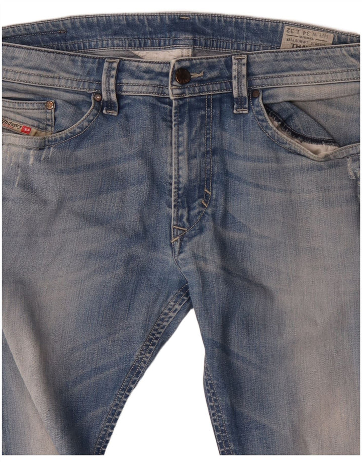 Jeans slim da uomo Diesel Thavar W34 L32 in cotone blu
