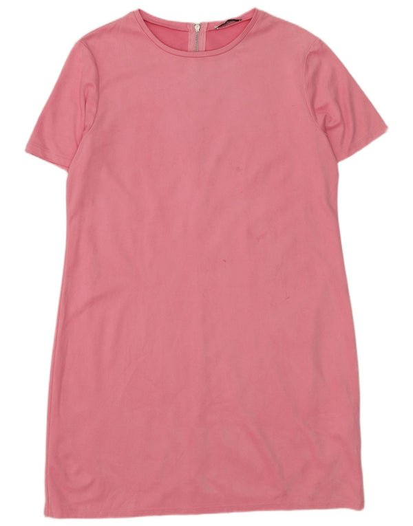 Abito T-shirt Trafaluc da donna Zara UK 16 grande poliestere rosa