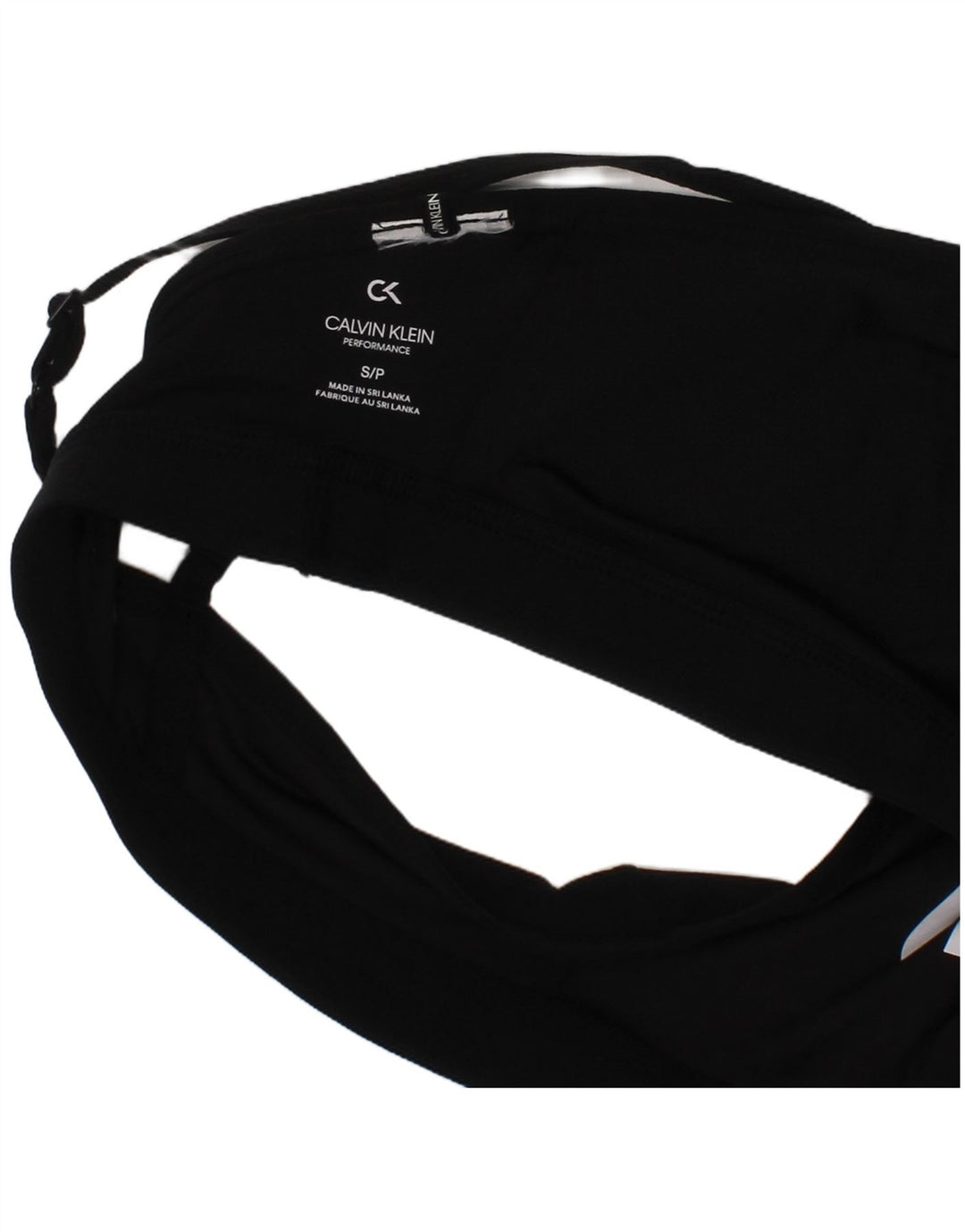 Reggiseno sportivo grafico da donna Calvin Klein Top piccolo nero sportivo