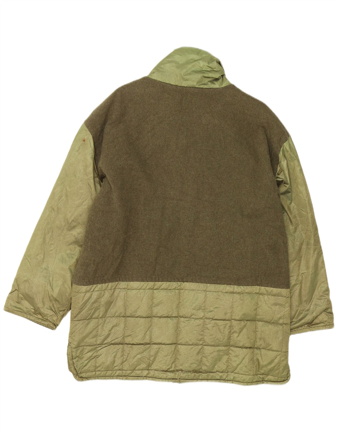 Cappotto imbottito ampio da donna vintage IT 44 Colorblock verde medio