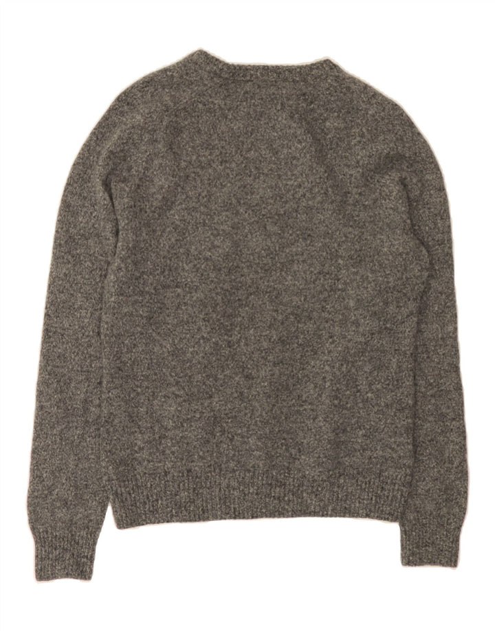 PENGUIN Womens Crew Neck Jumper Sweater UK 14 Medium Grey Flecked Vintage Penguin and Second-Hand Penguin from Messina Hembry 