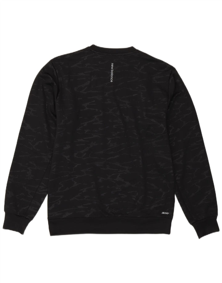 New Balance Uomo Felpa Maglione Piccolo Nero Mimetico Poliestere