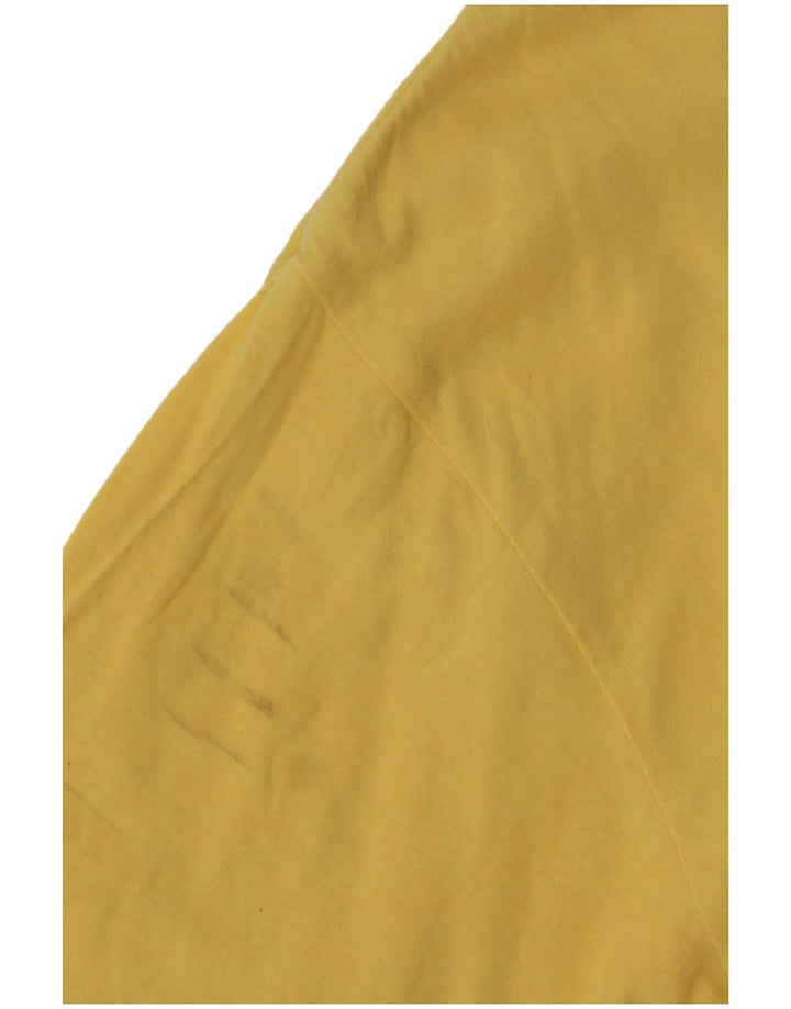 Stefanel T-shirt grafica da uomo grande in cotone giallo