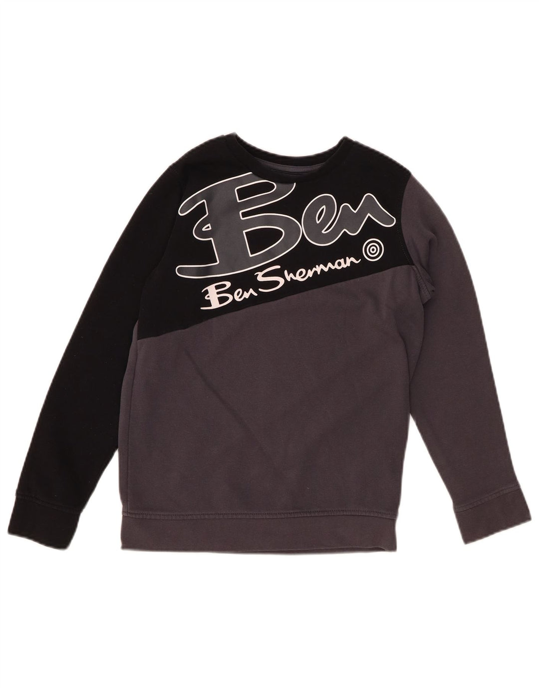 Felpa con grafica per ragazzi BEN SHERMAN, 9-10 anni, color block grigio