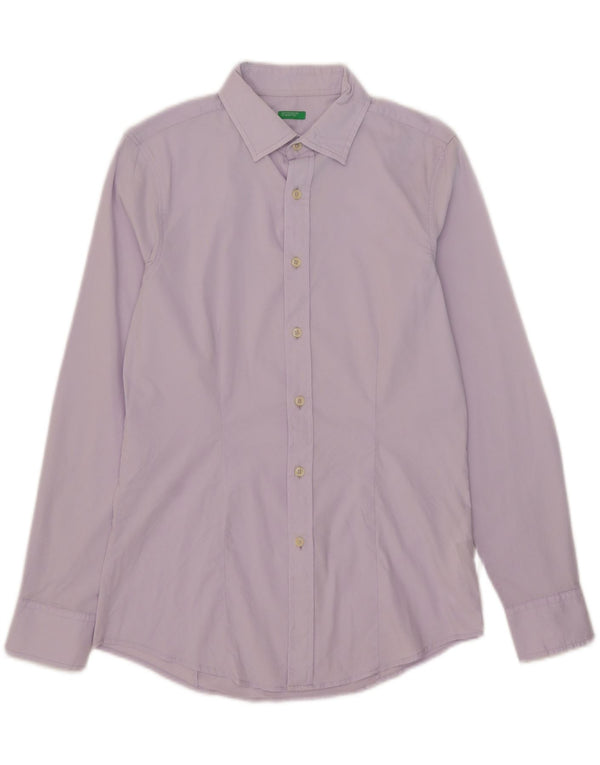Camicia Benetton Uomo Viola Medio Cotone