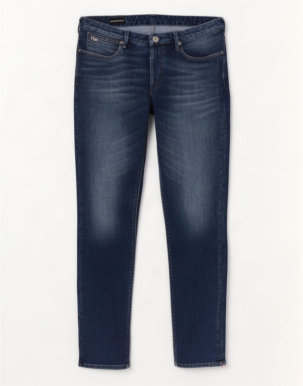 Jeans slim da uomo Emporio Armani W32 L33 cotone blu